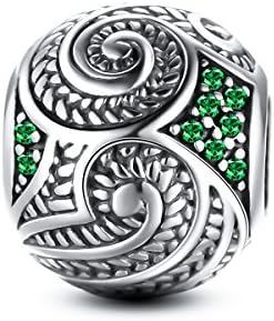 GW Totem Charm 925 Sterling Silver Bead Friendship Charm Made with Black Spinel Fit for Pandora Bracelet