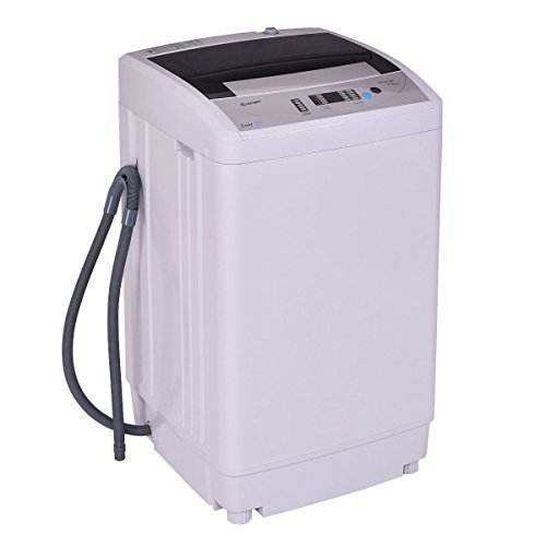 Costway Full-Automatic Laundry Washing Machine 13.2lbs Washer/Spinner With Drain Pump