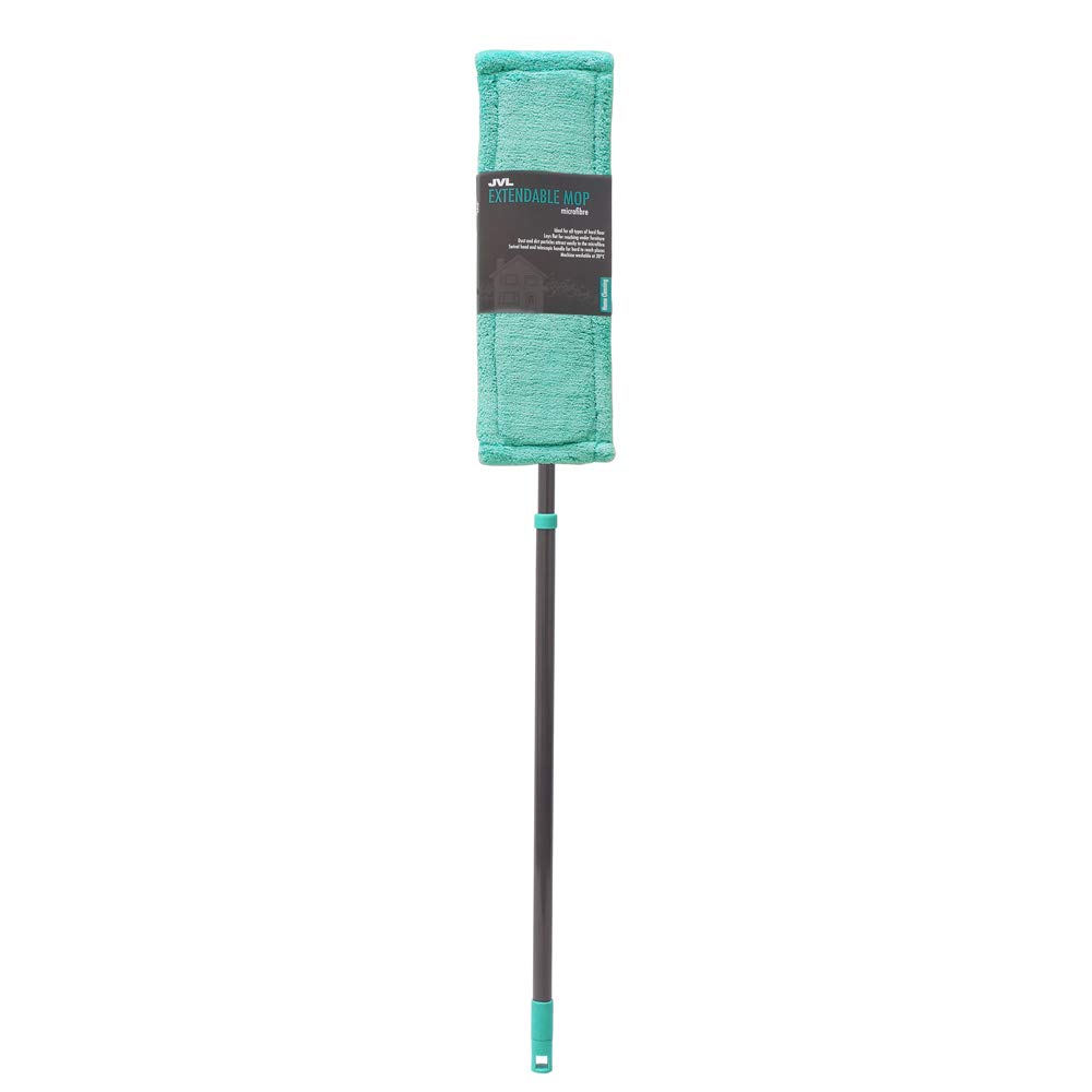 JVL Super-Absorbent Microfibre Extendable Flat Floor Mop, 20-032TQ