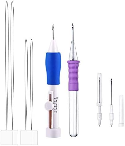 Dtacke Magic Punch Embroidery Pen Needles Weaving Punch Needle Knitting Sewing Tool Kit DIY Sewing Embroidery Tool