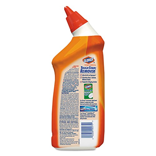 Clorox 00275 Toilet Bowl Cleaner, Tough Stain Remover, 24oz Bottle