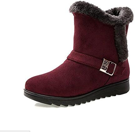 Superpark Snow Boots Color Black Women Shoes Plus Size (10, Red)