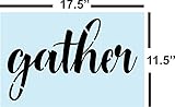 Gather Stencil for Painting Wood Signs - Sturdy & Reusable
