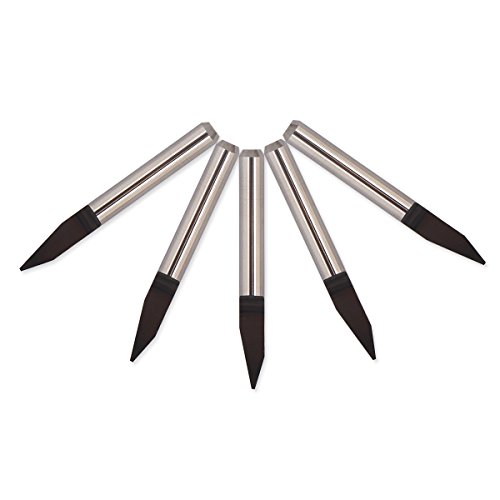 EnPointâ„¢ CNC Engraving Bits, Carbide Profiler V-Bit Metal Engraving Tool Bits 3.175mm 1/8 Shank 30 Degree 0.4mm Tip Dia Rotary Engraving V-Bits for PCB Acrylic Copper Aluminum (Pack of 5)