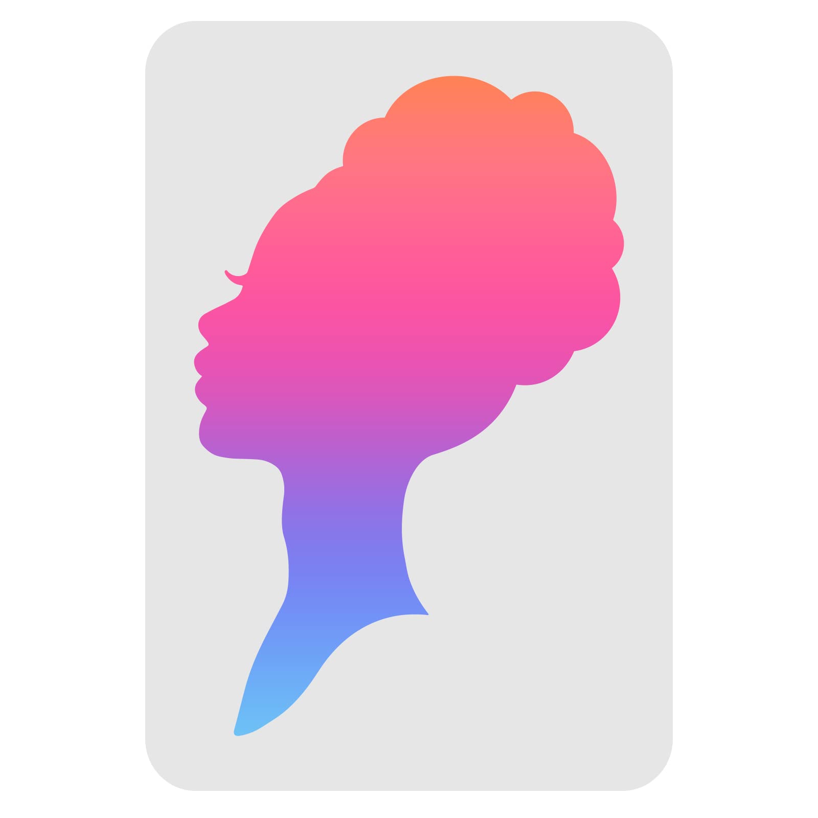 FINGERINSPIRE African Women Queen Stencil Template 29.7x21cm Plastic Woman Head Pattern Drawing Painting Stencils Rectangle Reusable Stencils for Painting on Wood, Floor, Wall and Tile