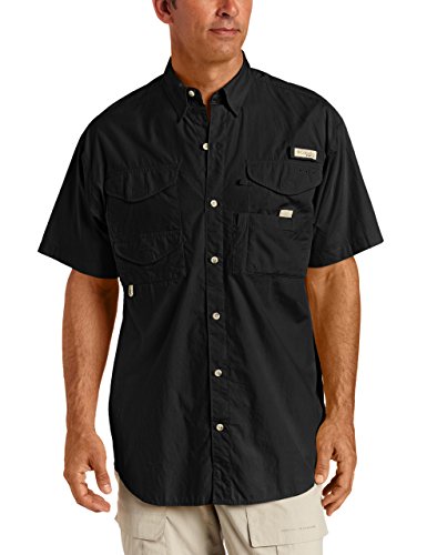 Columbia Men's Bonehead Short Sleeve Fishing Shirt (Black, 4X)