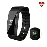 LESHP Smart Bracelet, Sports Fitness Tracker Heart Rate Monitor Pedometer Activity Tracker Smart Wristband with Sleep Monitor / Remote Shoot, Calls / Texts / Sitting, Calorie Counter for Android IOS
