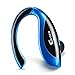 Guoer Bluetooth 4.1 Headset Noise Cancellation Earphone with Extra Extension Ear Piece for iPhone Android Smartphones and Bluetooth-enabled Devices for Driving Exercise Jogging Running(Black/Blue)