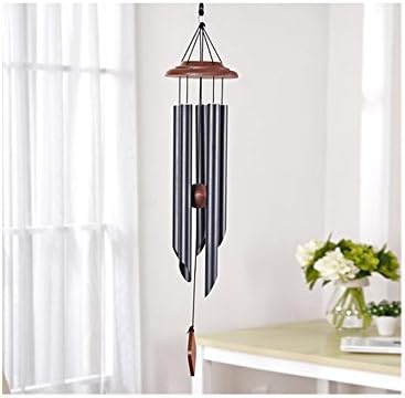 Jestry Garden, Terrace and Balcony - Beautiful Outdoor Decor - Easy to Install Wind Chimes - Durable and Hand Tuned 5 pipe wind chimes / 26 inch-balck