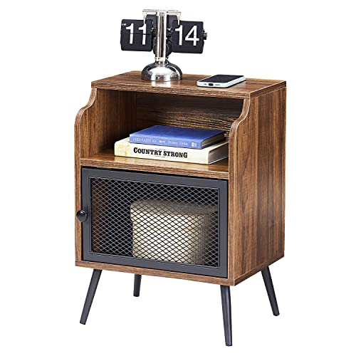 VECELO Nightstand with Storage End Side Table with Drawer