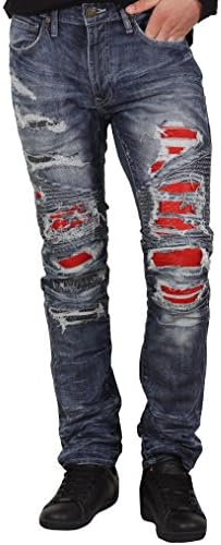 JC Atelier Textured Snake Skin Premium Moto Jeans from Jordan Craig