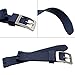 GreenOlive Silver Plated Stainless Steel Buckle Waterproof Silicone Rubber Watch Strap Watch Band (17mm, Navy Blue)
