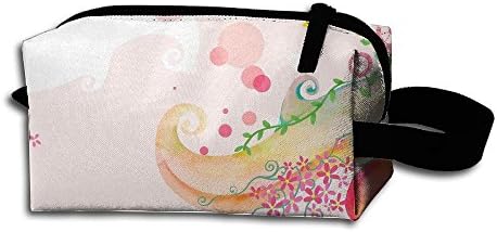 Butterflies Field Flowers Art Portable Pencil Bag Coin Purse Pouch Stationery Storage Organizer Case Cosmetic Makeup Brush Holder With Durable Zipper For Students Office