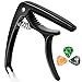 Cafhelp Guitar Capo, Professional Zinc Metal Capo for 6 String Acoustic and Electric Guitars, Bass, Ukulele, Mandolin, Banjo with 3 PCS Guitar Picks (Elegant Black)