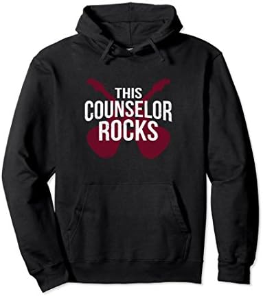 Unisex This Counselor Rocks Guitar Player Therapist Hoodie 2XL Black