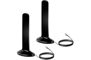 14dBi External 4G LTE 5G TS9 Magnetic Base Antenna Compatible with Netgear AT&T Nighthawk MR6110 MR6150 MR6500 M6 Pro M5 MR5100 MR5200 M1 MR1100 Verizon Hotspots Router（Pack of 2），Slinkdsco