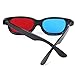5 Pair Adult Red/Blue 3D Glasses Anaglyph Glasses Black