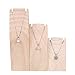 BOCAR 3PCS Natural Wood Drop Necklace Display Stand Organizer Holder for Necklace (MT-DZ)