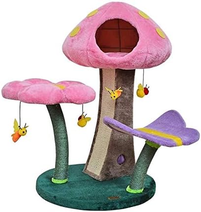 キノコの形の子猫の遊び塔 森の猫の木 かわいいペットの