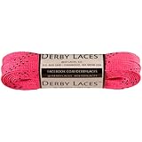 Derby Laces Hot Pink 72 Inch Waxed Skate Lace for Roller Derby, Hockey and Ice Skates, and Boots