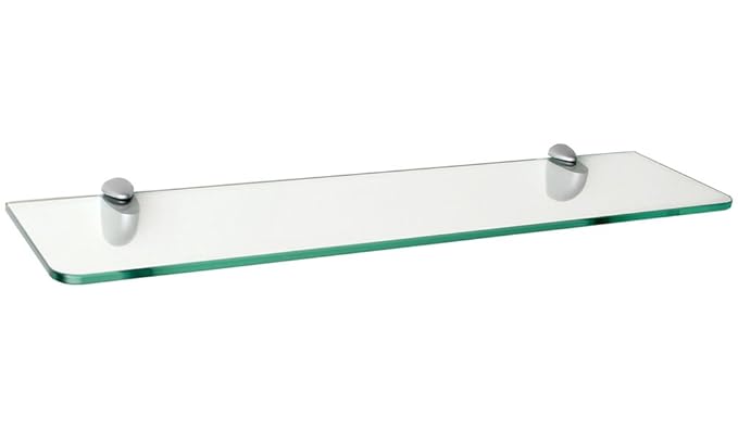 REGALRAUM Glasregal/Wandregal ROUND+JAM | 4 Größen | 2 Dekore | 60x12 cm - klar/silber