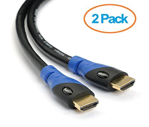 Aurum Ultra Series - High Speed HDMI Cable with Ethernet 2 Pack (40 Ft) - Supports 3D & Audio Return Channel [Latest Version] - 40 Feet - 2 Pack