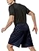 TSLA Men's Cool Mesh Basketball Shorts Smooth HyperDri with Pockets, HyperDri Mesh(mbs02) - Navy, Medium