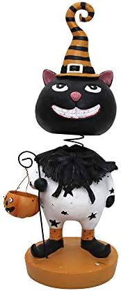 PICOOO Halloween Decorations Figurine 12.5" Cat Statues for Indoor/Outdoor Party Supplies Decorations