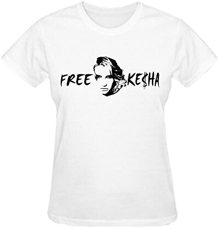 XPing Free Kesha Cotton Fashion T Shirt for Womens White