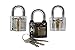 Step UP 3pc Lock Set for Training Practice - Clear Transparent Cutaway Padlocks