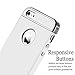 iPhone 5S Case, iPhone 5 Case, iPhone SE Case, COOLQO 3in1 Ultra-Thin Hard Matte Finish Plastic [Tempered Glass Screen Protector] Shockproof Electroplate Cover Skin for Apple iPhone 5SE (Silver)