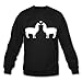 Spreadshirt Twaimz Llama Heart Crewneck Sweatshirt, M, Black