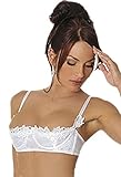 So Sexy Lingerie (TM Floral Jacquard Underwired 1/2 Cup Demi Bra 36 A-C White