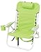 Rio Beach 4-Position Backpack Lace-Up Suspension Folding Beach Chair, Lime