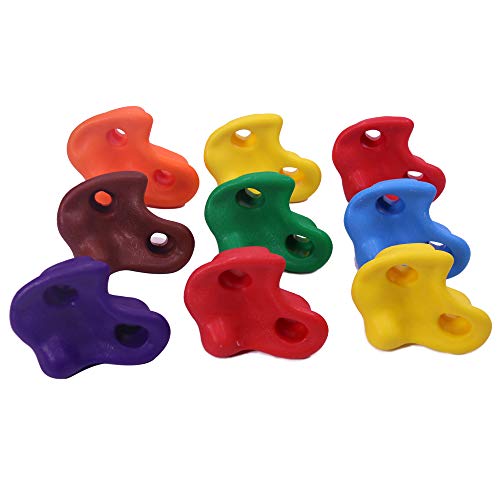 Take Me Away 20 Premium Quality Large Rock Climbing Holds for Kids with Longer 2" Mounting Hardware for Wood Playset Swing Set, Indoor Outdoor Climbing Wall, Children Playground