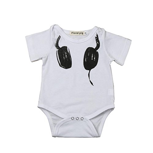 Allywit Newborn Child Baby Boys Kids Print Romper Jumpsuit Clothes Outfit Costume
