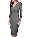 HyBrid & Company Women's Super Comfy Plum Cross V-Neck Midi Dress