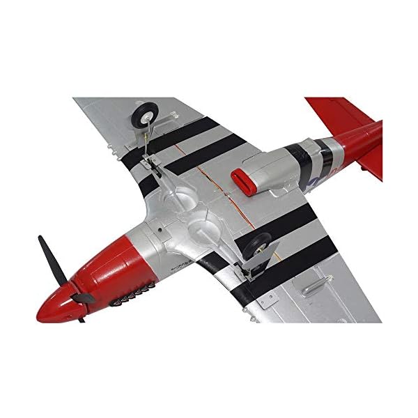 MAATCHH Fernbedienung Flugzeug Mustang P51 V2 EPO 1200mm Spannweite RC Flugzeug Fixed Wing KIT/PNP (Farbe : Rot, Größe… – Bild 3