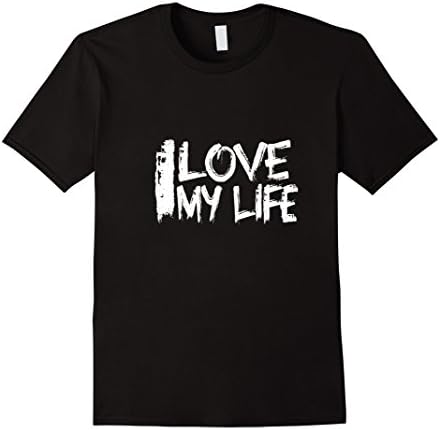 Men's I Love My Life Gratitude Tshirt Large Black