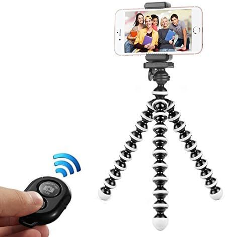 Lanbang Portable Tripod for iphone iPhone Tripod Mount with Remote (Black/White)