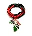 Fashion 21 Pan Colored Eye of Heru on Ankh, Ankh in Africa Map Pendant 6mm 24