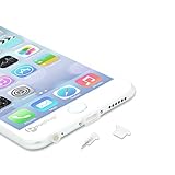 PortPlugs - 5 Pairs of Premium Anti Dust Plugs for iPhone SE, 5, 5s, 5c, 6, 6s, Plus iPad - Integrated SIM Card Removal Tool - Compatible with Most Cases (Clear)