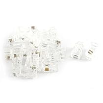 RJ9 4P4C Telephone Cable End Phone Adapter Connector Plug 20pcs