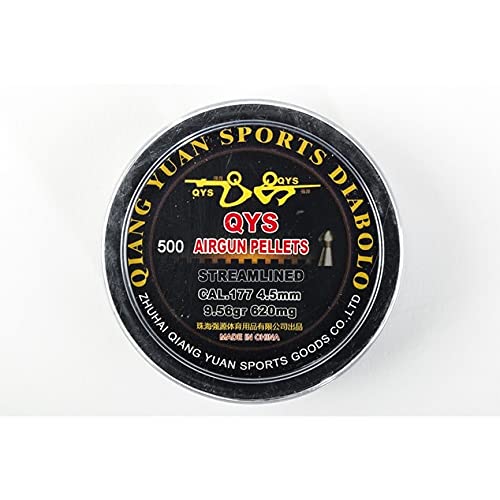 QYS Streamlined 620mg (Heavy) Air Gun Pellet ..177/4.49 Competition Grade Qty 500. L533