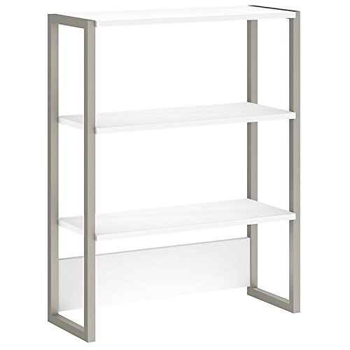Bush Business Furniture Method Bookcase Hutch in White, Shelves for File Cabinet or Small Bookshelf