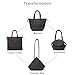 Geometric Bag Changeable shape Luminous Purses Top Handle Satchel Shoulder Large Handbags Leather Rainbow Holographic Bag (Color-1)