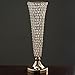 Tableclothsfactory Set of 2 Tall Gold Beaded Crystals Trumpet Floral Vase Wedding Centerpiece 23