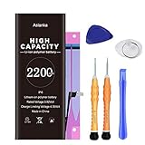 Aslanka Battery for Model iPhone 6, High Capacity 2200mAh Battery Replacement with Repair Tool Kit and Instructions -2 Years Warranty