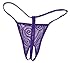 Women's Swirl Mesh Babydoll Set Lingerie Nightwear Sleepwear Dress(Dpurple,L)