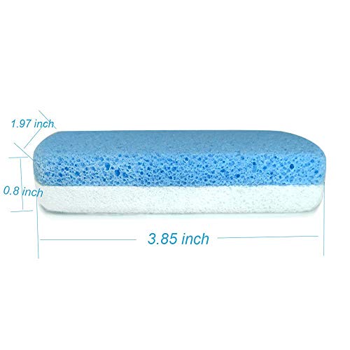 Double Sided Pumice Stone for Feet Hard Skin 100% Siliglass Callus Remover, Exfoliates Feets & Smooths Skin